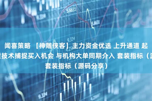 闻喜策略 【神雕侠客】主力资金优选 上升通道 起爆点 多重技术捕捉买入机会 与机构大单同期介入 套装指标（源码分享）